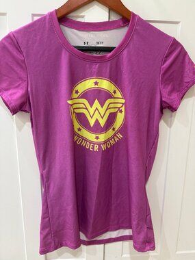 Under Armour Wonder Woman HeatGear Tee – Purple | Women’s S/P